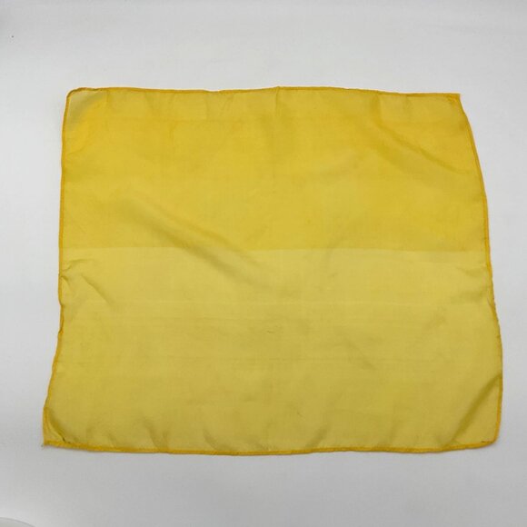 Collection of Three Hand Rolled Vintage Handkerchiefs or Scarves Red Pink Yellow - Picture 6 of 9